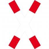 Andreaskreuz Aufkleber 30cm