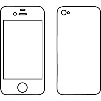 Iphone 4/4Gs Dekocover beide Seiten ohne Apfel