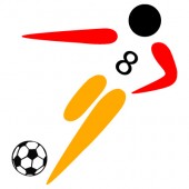 Fußballer schwarz-rot-gold