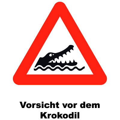 Warnung Krokodil