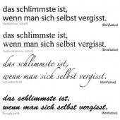 das schlimmste ist, wenn man sich selbst vergisst.