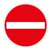 Durchgang verboten / Einfahrt verboten Aufkleber, 30cm