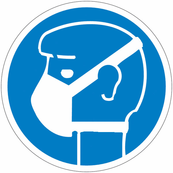 PVC-Schild Gebotszeichen Maske /Mund-Nasen-Schutz tragen